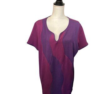 Women's Top, Sprin & Summer, XX L, Purple, Preloved in Good condition